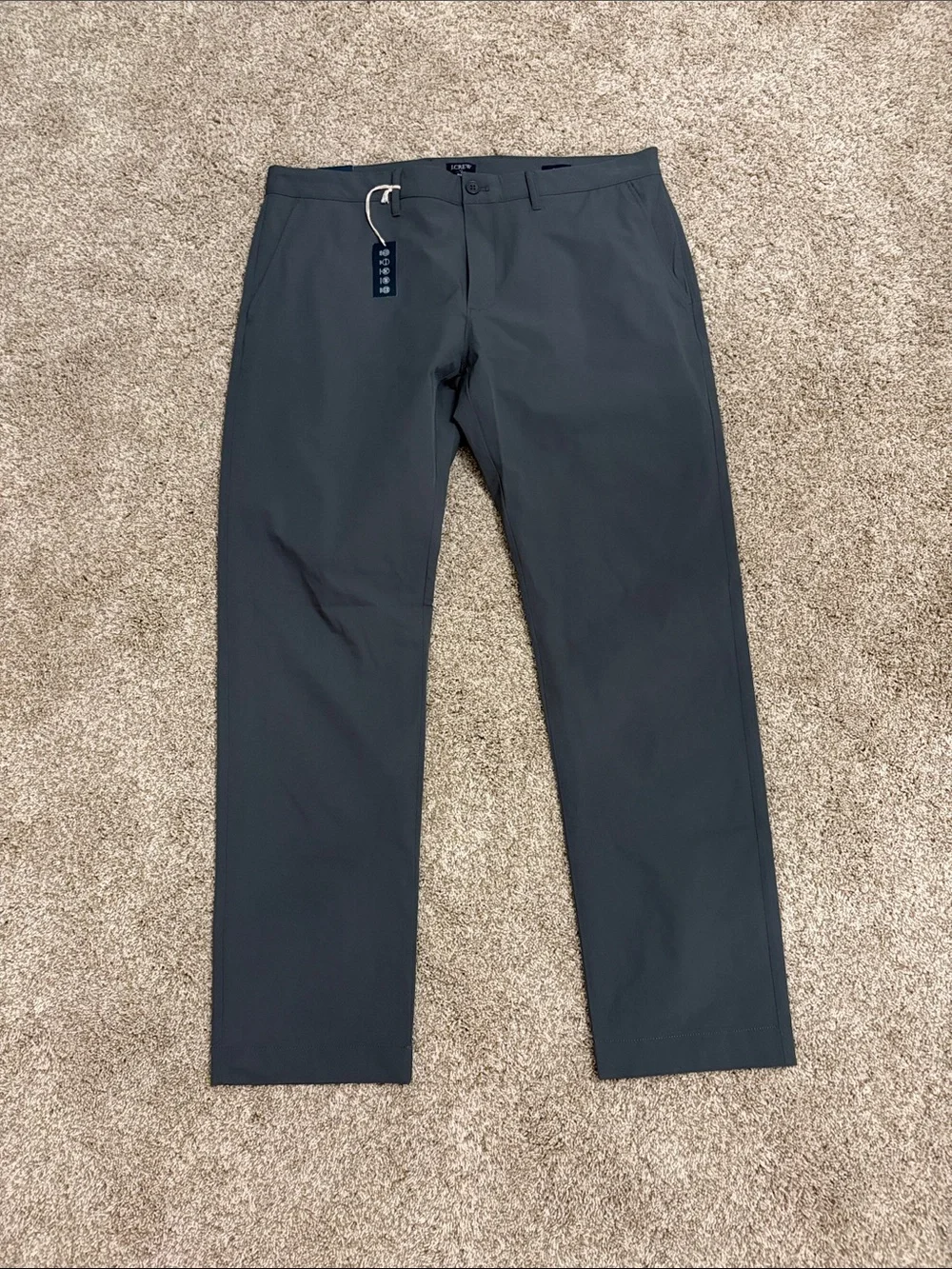 J. Crew Men's Charcoal Stretch Chinos